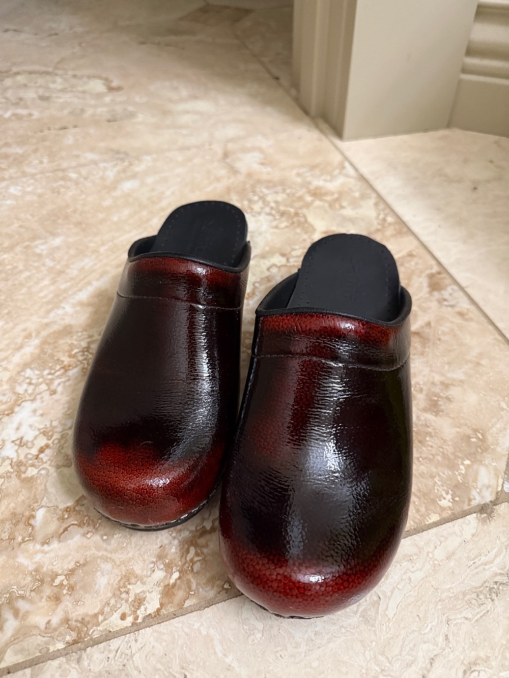 Slip-On Clog in Dark Cherry Red
